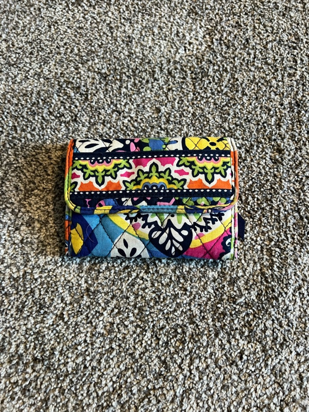 Vera Bradley Multicolor Quilted Floral Print Wallet